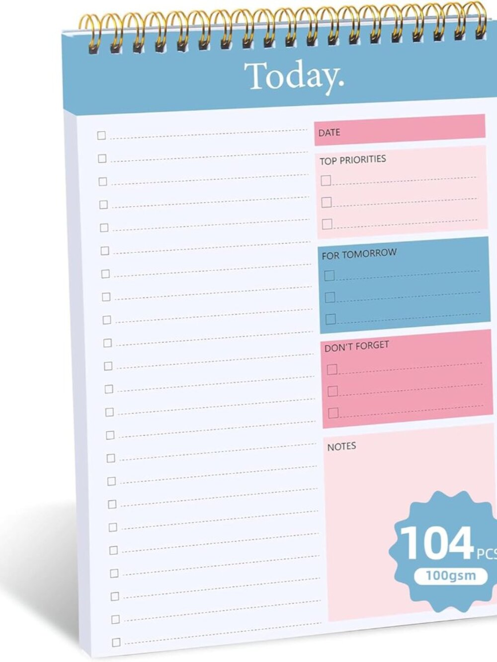 To Do List Notepad, Daily Planner, 6.5" x 9.8"
